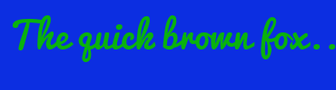Image with Font Color 09B20D and Background Color 0C2EE1